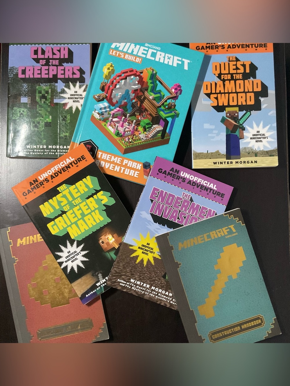 Minecraft Book Lot x7 Unofficial Gamers Adventure Handbook Lets Build Theme Park